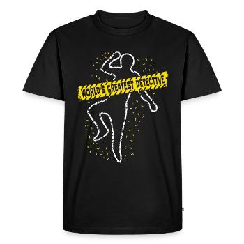 La plus grande empreinte digitale de détective au monde - T-shirt Premium bio Homme - noir - Devant - Nico (187cm)