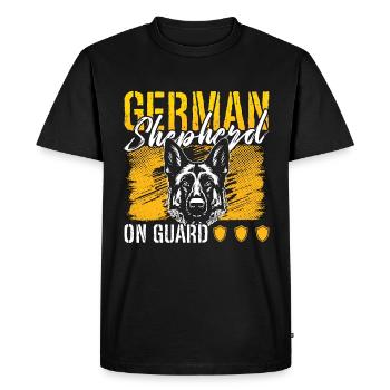 Berger Allemand Sur Garde Berger Belge Amoureux - T-shirt Premium bio Homme - noir - Devant - Nico (187cm)
