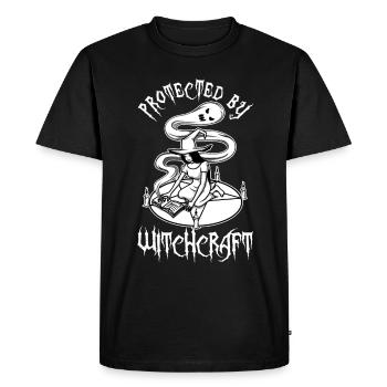 Protégé par la sorcellerie - T-shirt Premium bio Homme - noir - Devant - Nico (187cm)