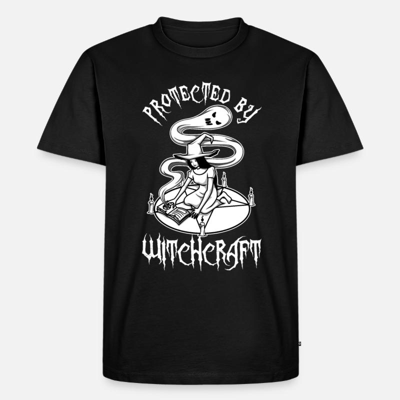 Protected By Witchcraft - Männer Premium Bio T-Shirt - Schwarz