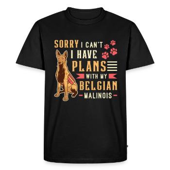 Malinois belge désolé je ne peux pas avoir de chien policier - T-shirt Premium bio Homme - noir - Devant - Nico (187cm)