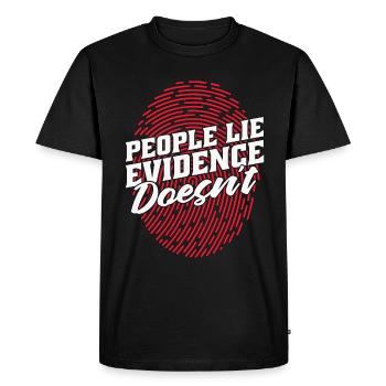 Sciences médico-légales Les gens mentent Preuve Empreinte digitale - T-shirt Premium bio Homme - noir - Devant - Nico (187cm)