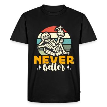 Embalmer Never Better Retro Funeral Home Embalmers - Men's Premium Organic T-Shirt - black - Front - Nico (187cm)