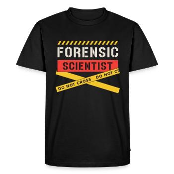 Forensic Scientist Do Not Cross Forensics Autopsy - Men's Premium Organic T-Shirt - black - Front - Nico (187cm)