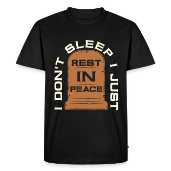 Embaumeur Je ne dors pas Je ne fais que des embaumeurs - T-shirt Premium bio Homme - noir - Devant - Nico (187cm)