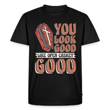 Embalmer You Look Good Like Mortician Embalmers - Men's Premium Organic T-Shirt - black - Front - Nico (187cm)