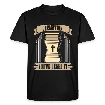 Embalmer Cremation You've Urned It Funeral Home - Men's Premium Organic T-Shirt - black - Front - Nico (187cm)
