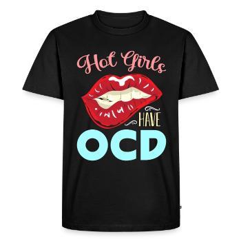 Mental Health Hot Girls Have OCD Health Awareness - Men's Premium Organic T-Shirt - black - Front - Nico (187cm)