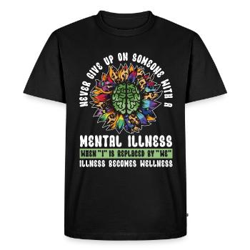 La santé mentale n’abandonne jamais la sensibilisation à la santé - T-shirt Premium bio Homme - noir - Devant - Nico (187cm)