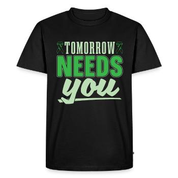 La santé mentale de demain a besoin de vous La maladie mentale - T-shirt Premium bio Homme - noir - Devant - Nico (187cm)