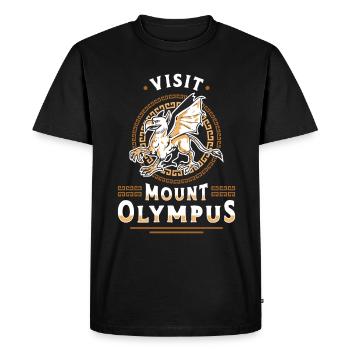 Mythologie grecque Visitez le mythe antique du mont Olympe - T-shirt Premium bio Homme - noir - Devant - Nico (187cm)