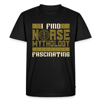 Mythologie nordique Je trouve des runes vikings nordiques Valknut - T-shirt Premium bio Homme - noir - Devant - Nico (187cm)
