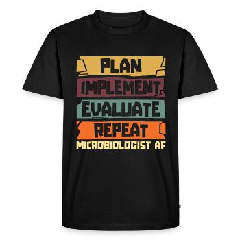 Microbiologist Plan Implement Evaluate Laboratory - Men's Premium Organic T-Shirt - black - Front - Nico (187cm)