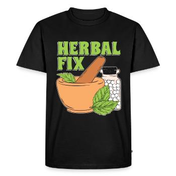 Herbalism Herbal Fix Apothecary Herbs Herbalist - Men's Premium Organic T-Shirt - black - Front - Nico (187cm)
