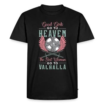 Valkyrie Good Girls Go To Heaven Déesse nordique - T-shirt Premium bio Homme - noir - Devant - Nico (187cm)