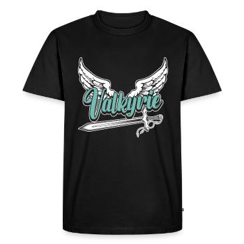 Valkyrie aime la mythologie nordique Femme viking nordique - T-shirt Premium bio Homme - noir - Devant - Nico (187cm)