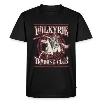 Valkyrie Training Club Viking Femme Déesse nordique - T-shirt Premium bio Homme - noir - Devant - Nico (187cm)