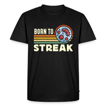 Microbiologist Born To Streak Retro Laboratory - Men's Premium Organic T-Shirt - black - Front - Nico (187cm)