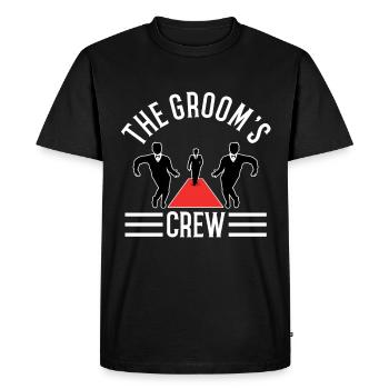 Groom's Crew - Men's Premium Organic T-Shirt - black - Front - Nico (187cm)