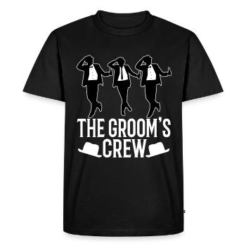 Groom's Crew - Men's Premium Organic T-Shirt - black - Front - Nico (187cm)