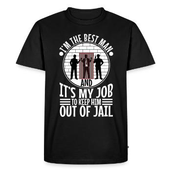 Je suis le meilleur homme - T-shirt Premium bio Homme - noir - Devant - Nico (187cm)