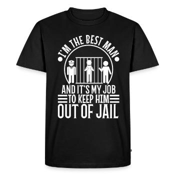 Je suis le meilleur homme - T-shirt Premium bio Homme - noir - Devant - Nico (187cm)