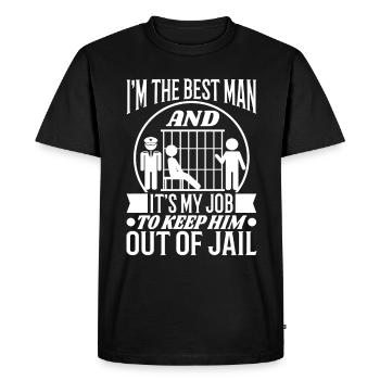 Je suis le meilleur homme - T-shirt Premium bio Homme - noir - Devant - Nico (187cm)