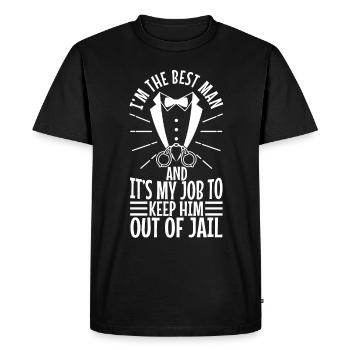 Je suis le meilleur homme - T-shirt Premium bio Homme - noir - Devant - Nico (187cm)
