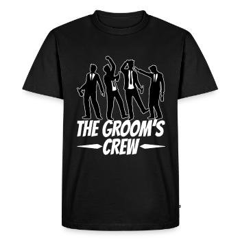 Groom Crew - Men's Premium Organic T-Shirt - black - Front - Nico (187cm)