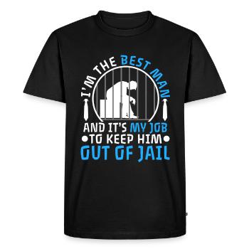 Je suis le meilleur homme - T-shirt Premium bio Homme - noir - Devant - Nico (187cm)