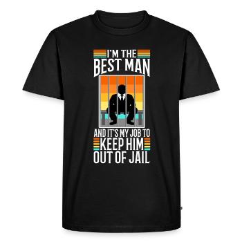 Je suis le meilleur homme - T-shirt Premium bio Homme - noir - Devant - Nico (187cm)