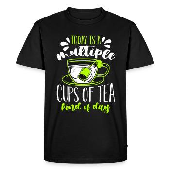 Herbalism Today Is A Multiple Cups Herbs Herbalist - Men's Premium Organic T-Shirt - black - Front - Nico (187cm)