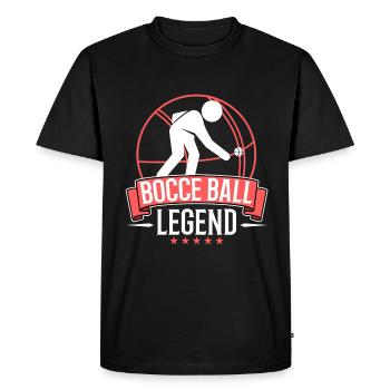Légende de la pétanque - T-shirt Premium bio Homme - noir - Devant - Nico (187cm)