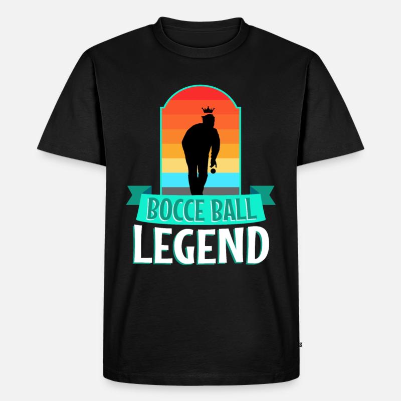 Bocce ball legend - Männer Premium Bio T-Shirt - Schwarz