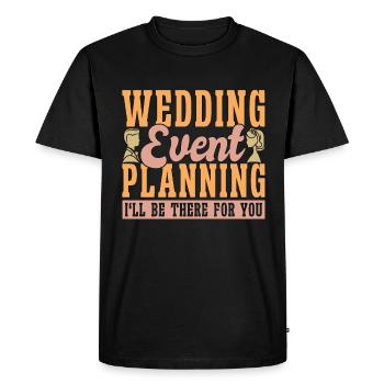 Planificateur de mariage Planificateur d’événements de mariage - T-shirt Premium bio Homme - noir - Devant - Nico (187cm)