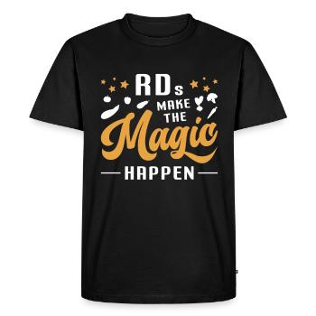 Dietitian RD's Make The Magic Happen Health Coach - Men's Premium Organic T-Shirt - black - Front - Nico (187cm)