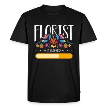 Florist In Progress Gardening Flower Shop Florists - Men's Premium Organic T-Shirt - black - Front - Nico (187cm)
