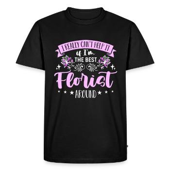 Fleuriste Je ne peux vraiment pas aider Horticulture Fleuristes - T-shirt Premium bio Homme - noir - Devant - Nico (187cm)