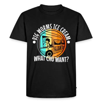 Camion de crème glacée Big Worms - T-shirt Premium bio Homme - noir - Devant - Nico (187cm)