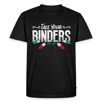 Diététiste Prenez vos classeurs Diététistes en nutrition - T-shirt Premium bio Homme - noir - Devant - Nico (187cm)