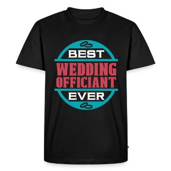 Officiant Best Ever Wedding Officiant Minister - Men's Premium Organic T-Shirt - black - Front - Nico (187cm)