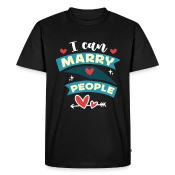 Officiant I Can Marry People Marriage Officiant - Men's Premium Organic T-Shirt - black - Front - Nico (187cm)
