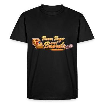 Cornhole - Sacs et planches de bière - T-shirt Premium bio Homme - noir - Devant - Nico (187cm)