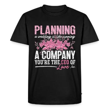 Organisateur de mariage Planification d’un organisateur d’événements de mariage - T-shirt Premium bio Homme - noir - Devant - Nico (187cm)