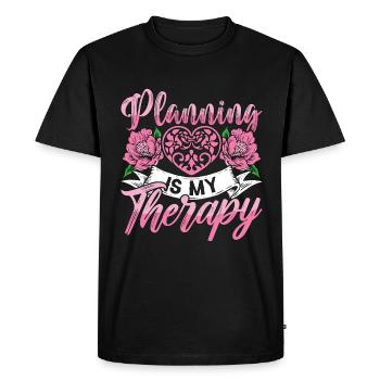 Wedding Planner Planning Is My Therapy Planner - Men's Premium Organic T-Shirt - black - Front - Nico (187cm)