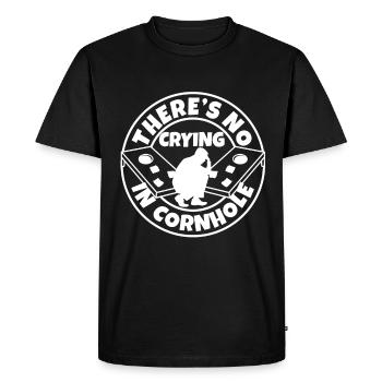 Il n’y a pas de pleurs dans le trou de maïs - T-shirt Premium bio Homme - noir - Devant - Nico (187cm)
