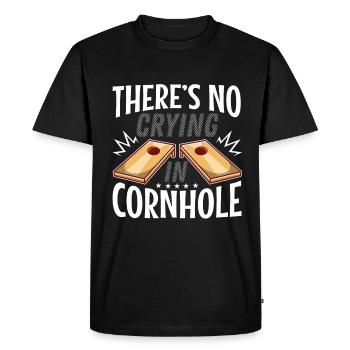 Il n’y a pas de pleurs dans le trou de maïs - T-shirt Premium bio Homme - noir - Devant - Nico (187cm)