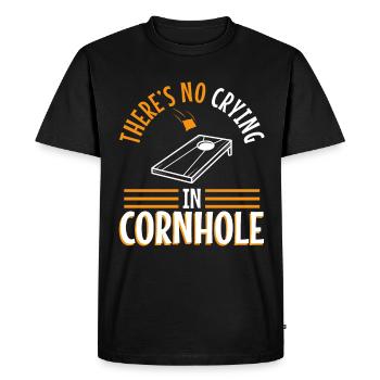 Il n’y a pas de pleurs dans le trou de maïs - T-shirt Premium bio Homme - noir - Devant - Nico (187cm)