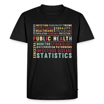 Infirmière en santé publique Travailleur de la santé Épidémiologiste - T-shirt Premium bio Homme - noir - Devant - Nico (187cm)