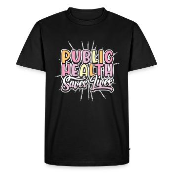 La santé publique sauve des vies Scientifique Travailleur de la santé - T-shirt Premium bio Homme - noir - Devant - Nico (187cm)